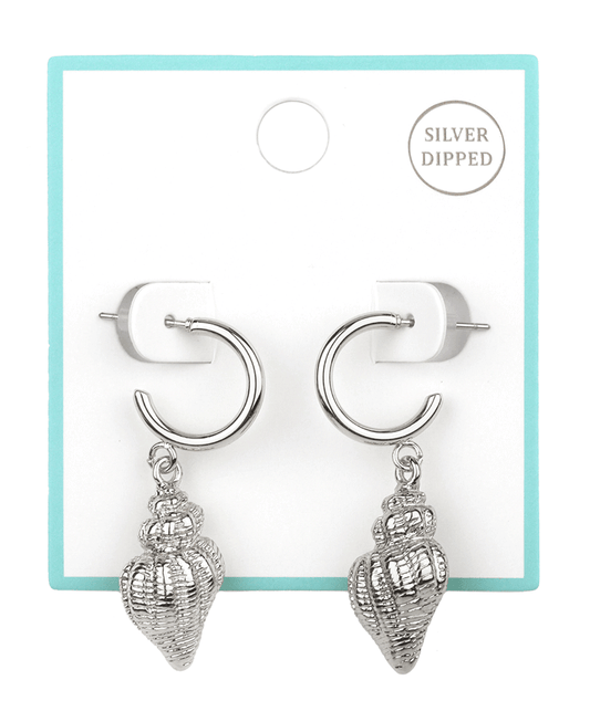 Metal Conch shell Hoop Earring