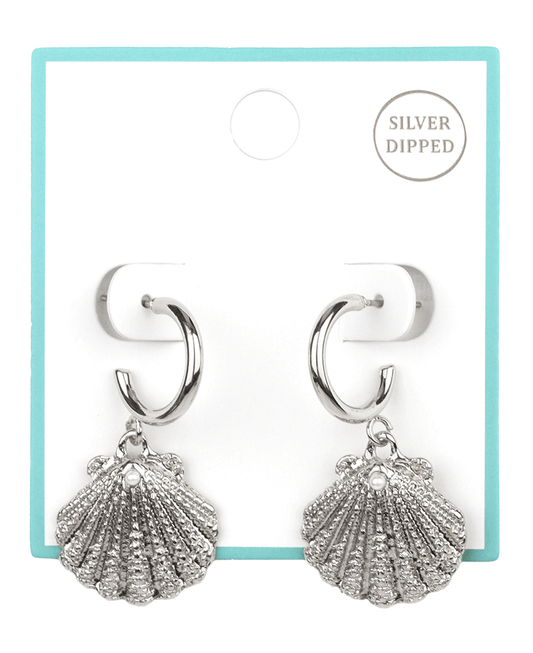 Metal Seashell Hoop Earring