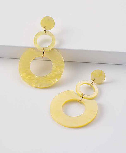Acetate Round Post Earring