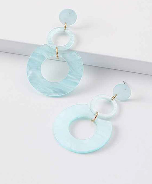 Acetate Round Post Earring