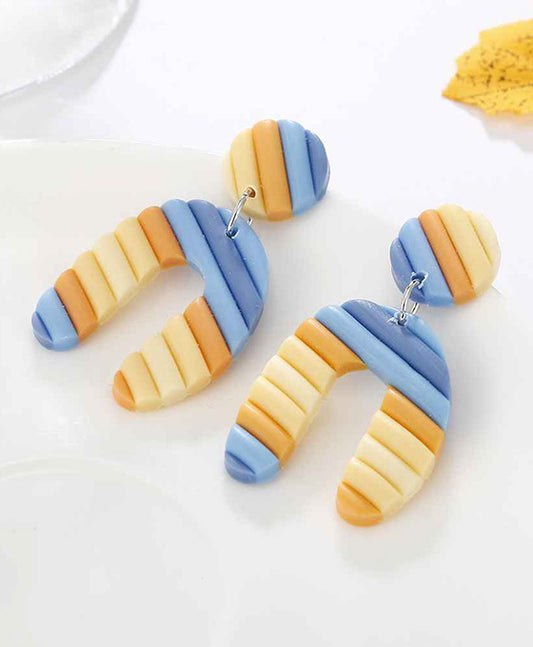 Multi Color U-Shape Earring