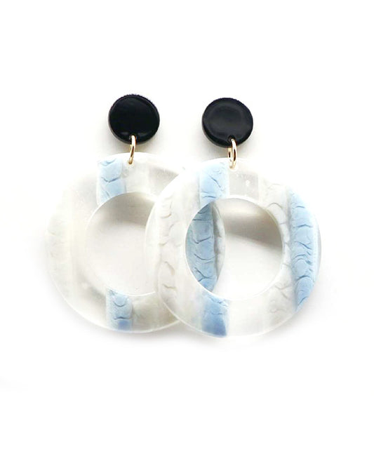 Round Acetate Post Earring