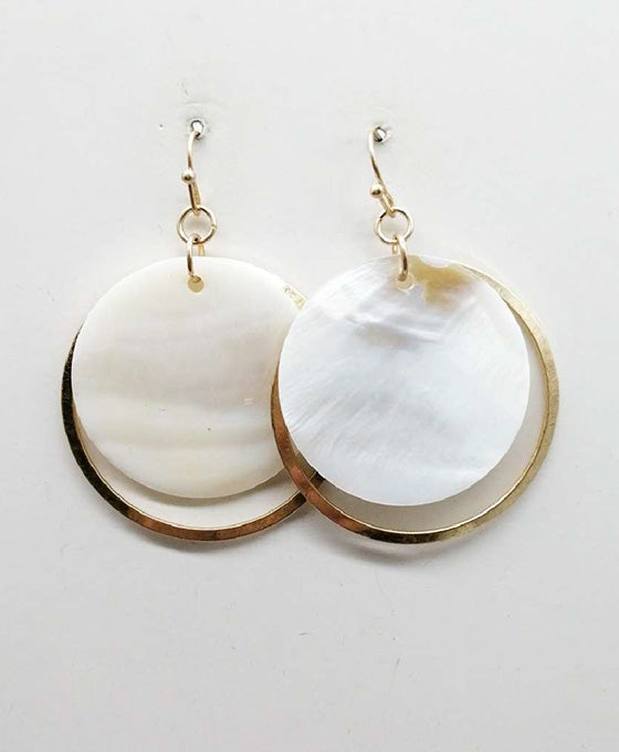 Metal w/ Shell Earring