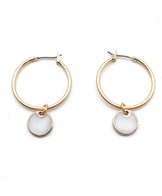 Hoop w/ Shell Earring