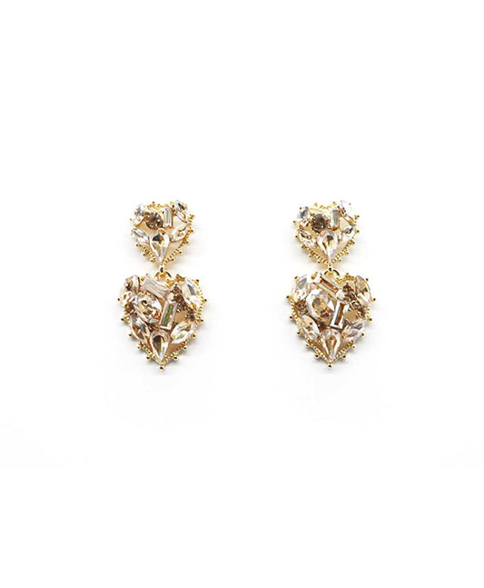 Metal Heart Post Earring
