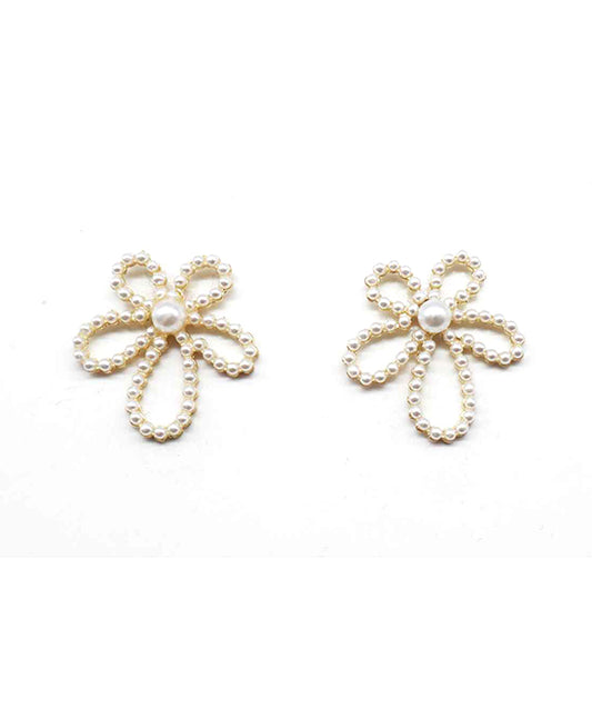 Pearl Flower Post Earring