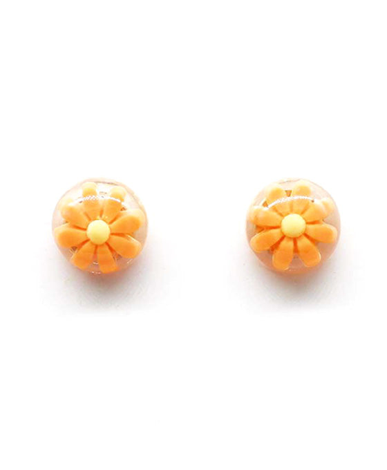 Round Flower Earring
