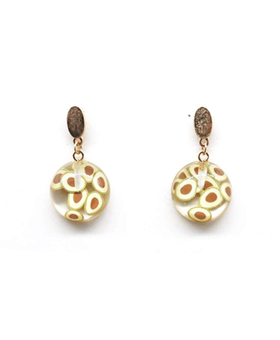 Round Fruit Post Earring