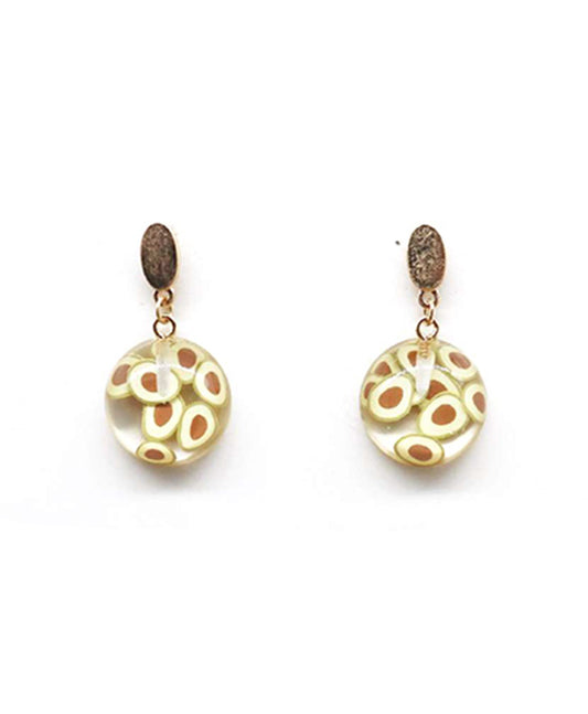 Round Fruit Post Earring