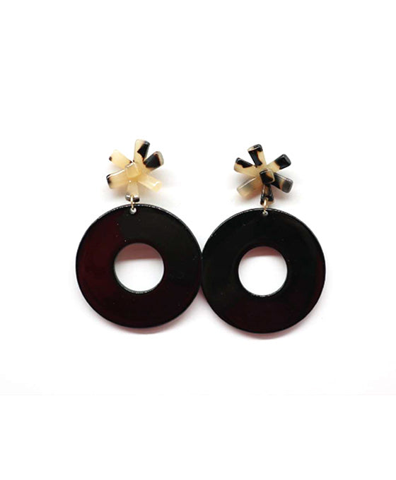 Acetate Round Post Earring