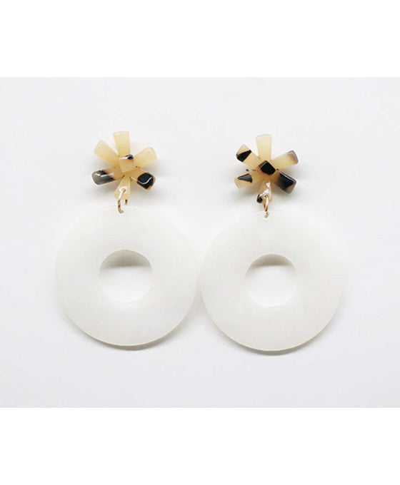Acetate Round Post Earring