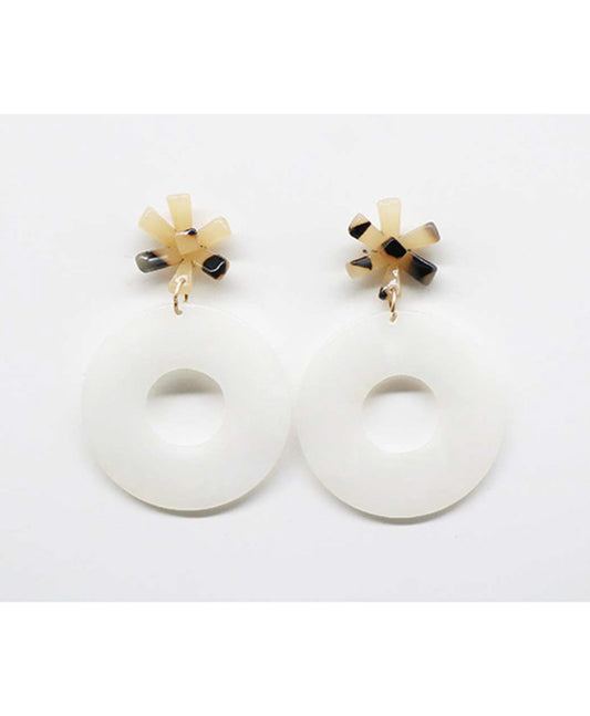 Acetate Round Post Earring