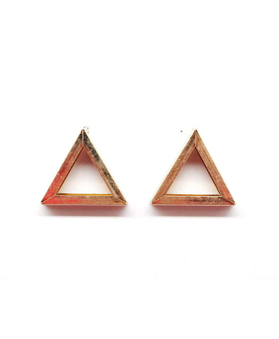 Metal Triangle Post Earring