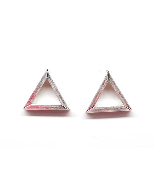 Metal Triangle Post Earring