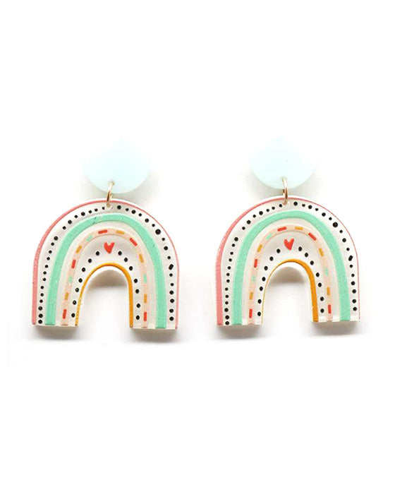 Rainbow Shpae Post Earring