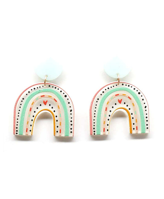 Rainbow Shpae Post Earring