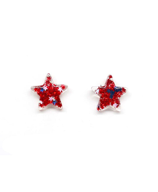 Acetate Star Post Earring