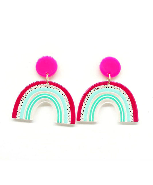 Rainbow Shpae Post Earring