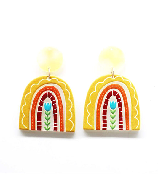 Rainbow Shpae Post Earring