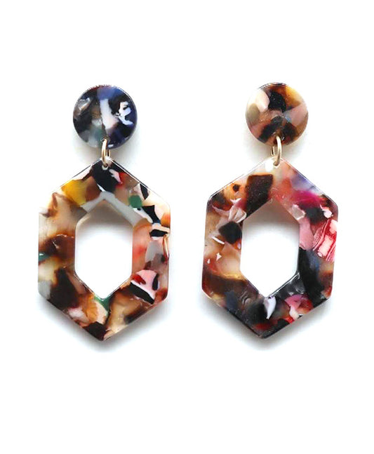 Acetate Post Earring