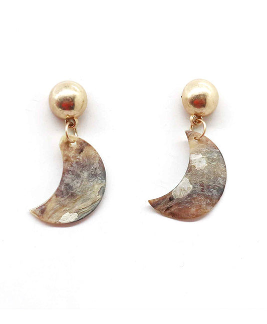 Shell Moon Earring