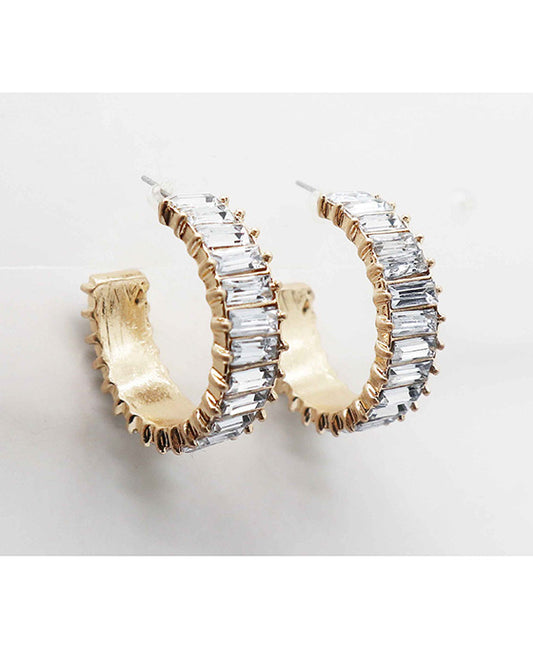 Glass Beads Hoop Earring