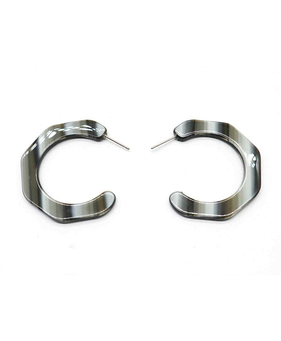Acetate Color Hoop Earring