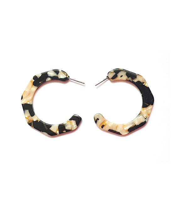 Acetate Color Hoop Earring