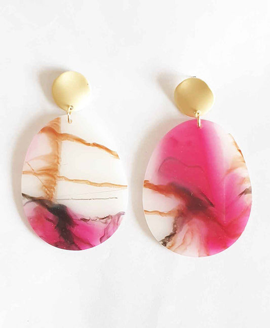 Acetate Teardrop Shape Earring