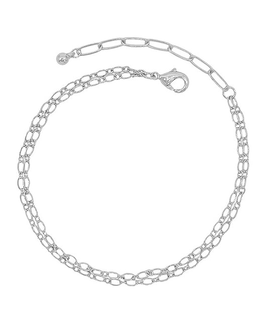 2 Layered Delicate Chain Anklet