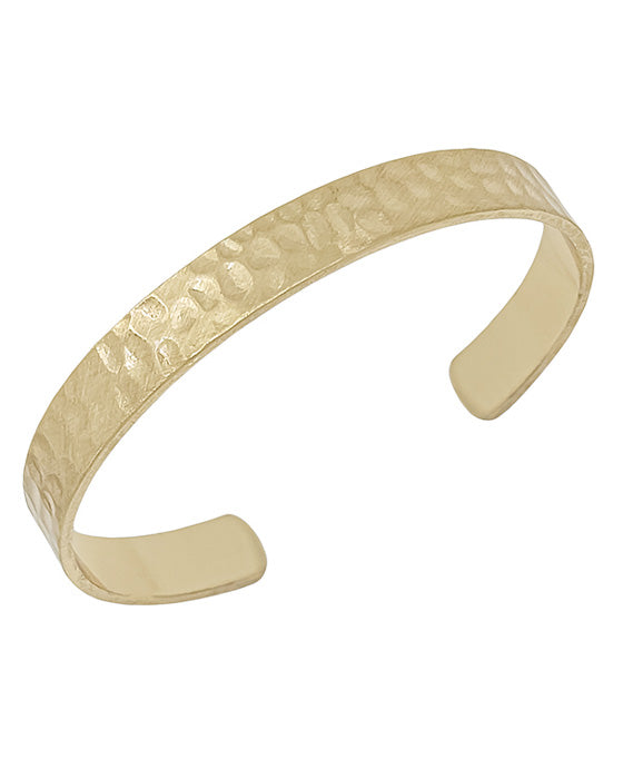 8mm Hammered Cuff Bracelet
