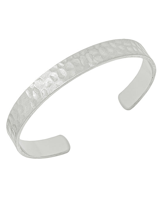 8mm Hammered Cuff Bracelet