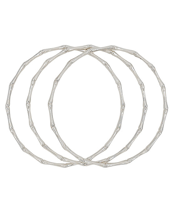 3 Bamboo Shape Texture Bangle