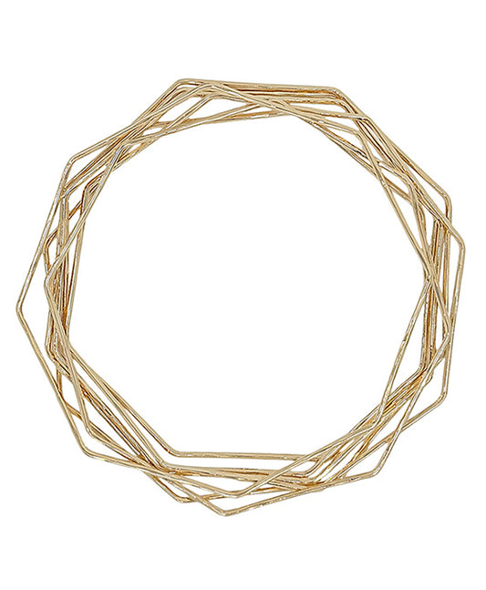 7 Set Hexagon Shaped Thin Breacelet