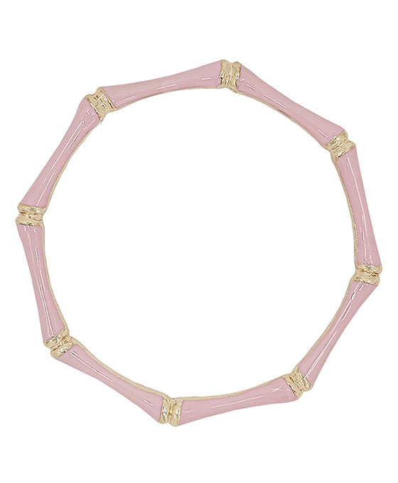 Bamboo Shaped Epoxy Colored Bracelet