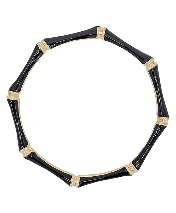 Bamboo Shaped Epoxy Colored Bracelet