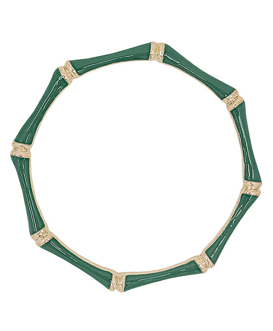 Bamboo Shaped Epoxy Colored Bracelet