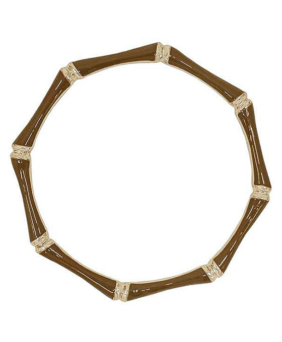 Bamboo Shaped Epoxy Colored Bracelet