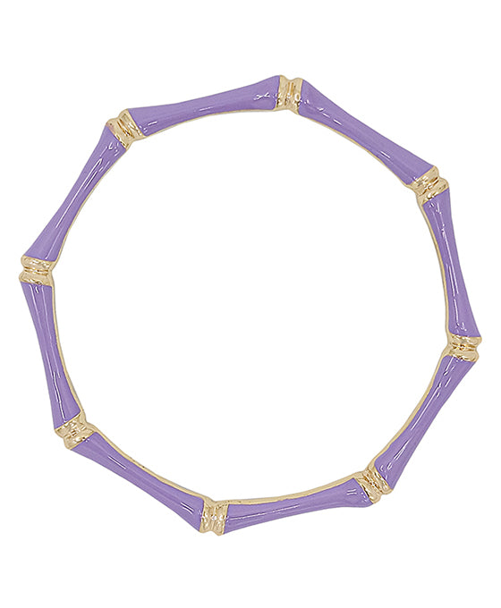 Bamboo Shaped Epoxy Colored Bracelet