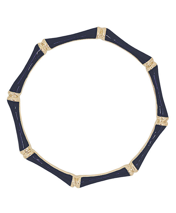 Bamboo Shaped Epoxy Colored Bracelet