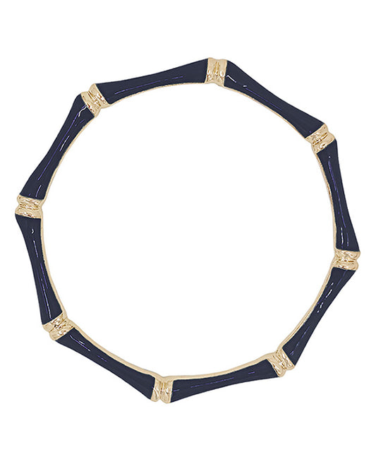 Bamboo Shaped Epoxy Colored Bracelet