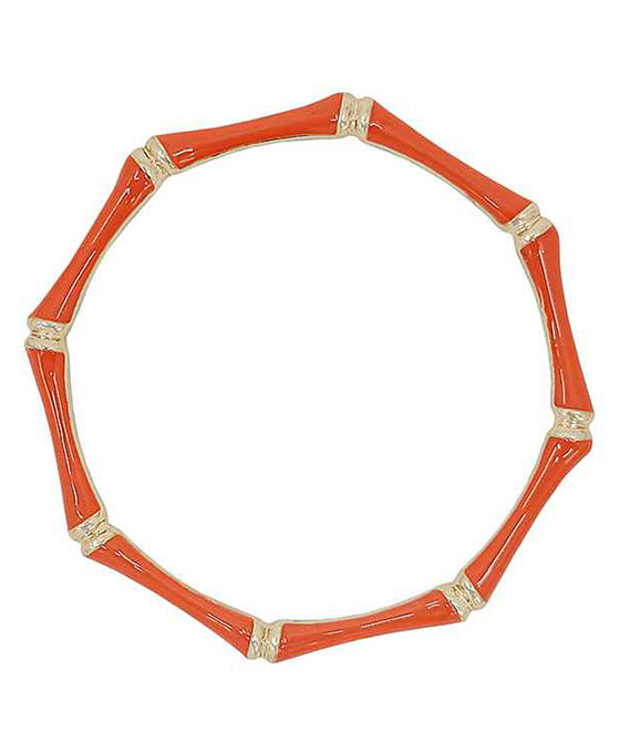 Bamboo Shaped Epoxy Colored Bracelet