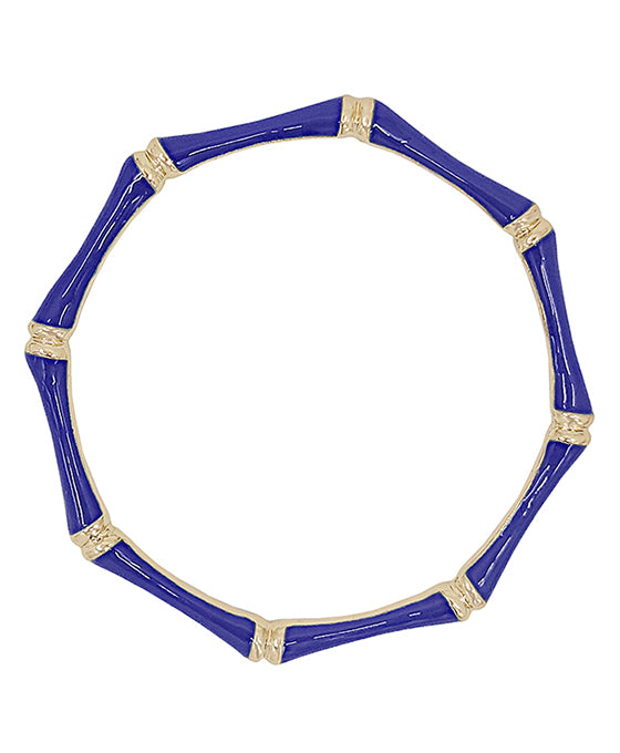 Bamboo Shaped Epoxy Colored Bracelet