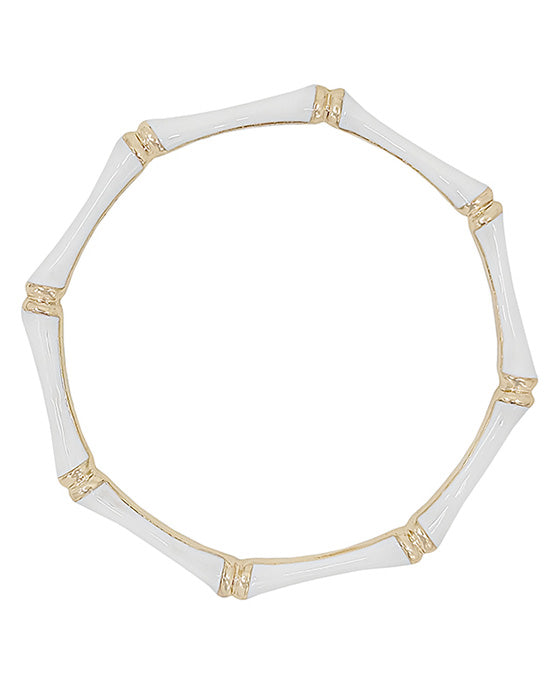 Bamboo Shaped Epoxy Colored Bracelet