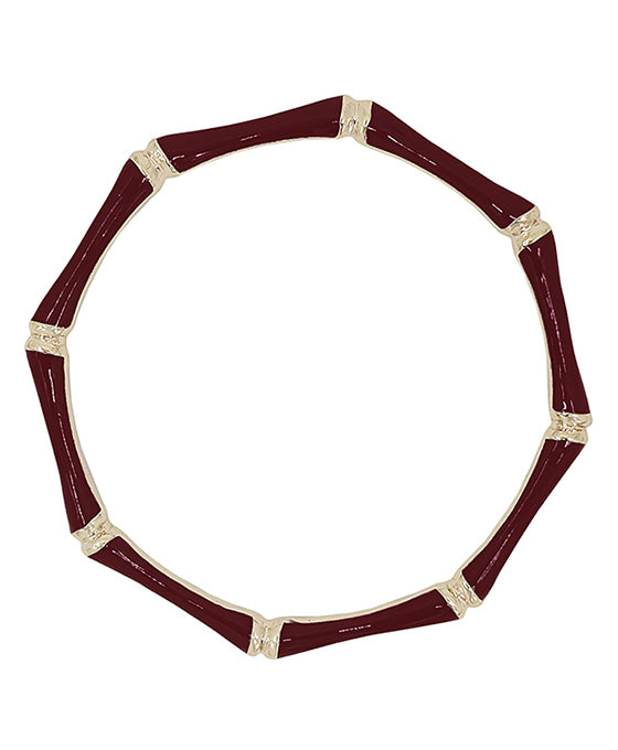 Bamboo Shaped Epoxy Colored Bracelet
