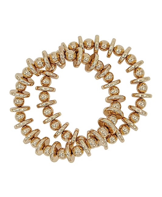 Flat CCB & Ball Metal Bracelet