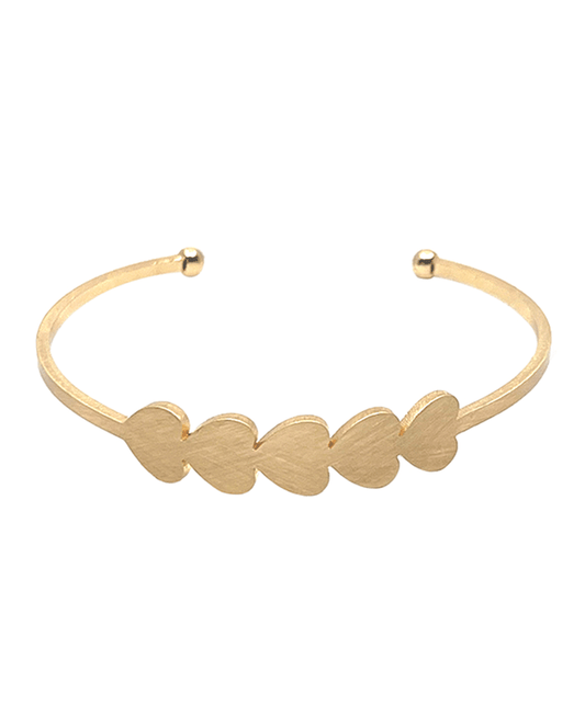 Heart Metal Brass Bracelet