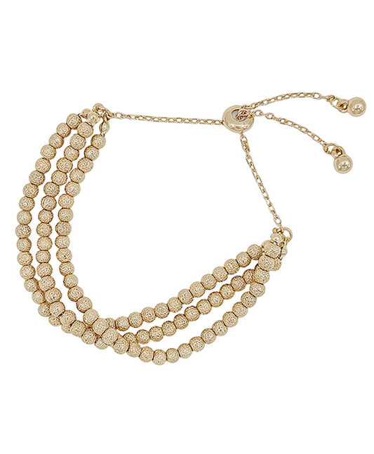 4mm Satin Ball Adjustable Bracelet