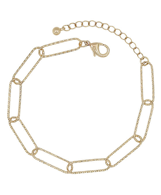 Textured Large Clip Chain Bracelet