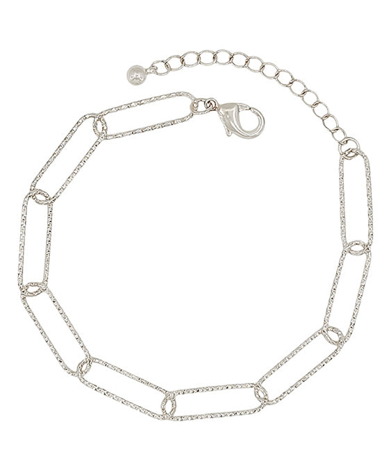 Textured Large Clip Chain Bracelet